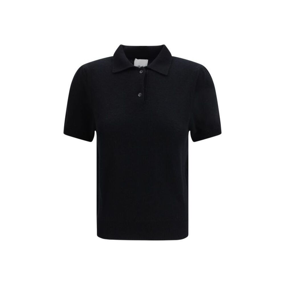 Allude Black Cashmere Polo Women's Shirt